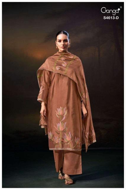 Ganga kezra 4613 wholesale heavy unstitched dress material